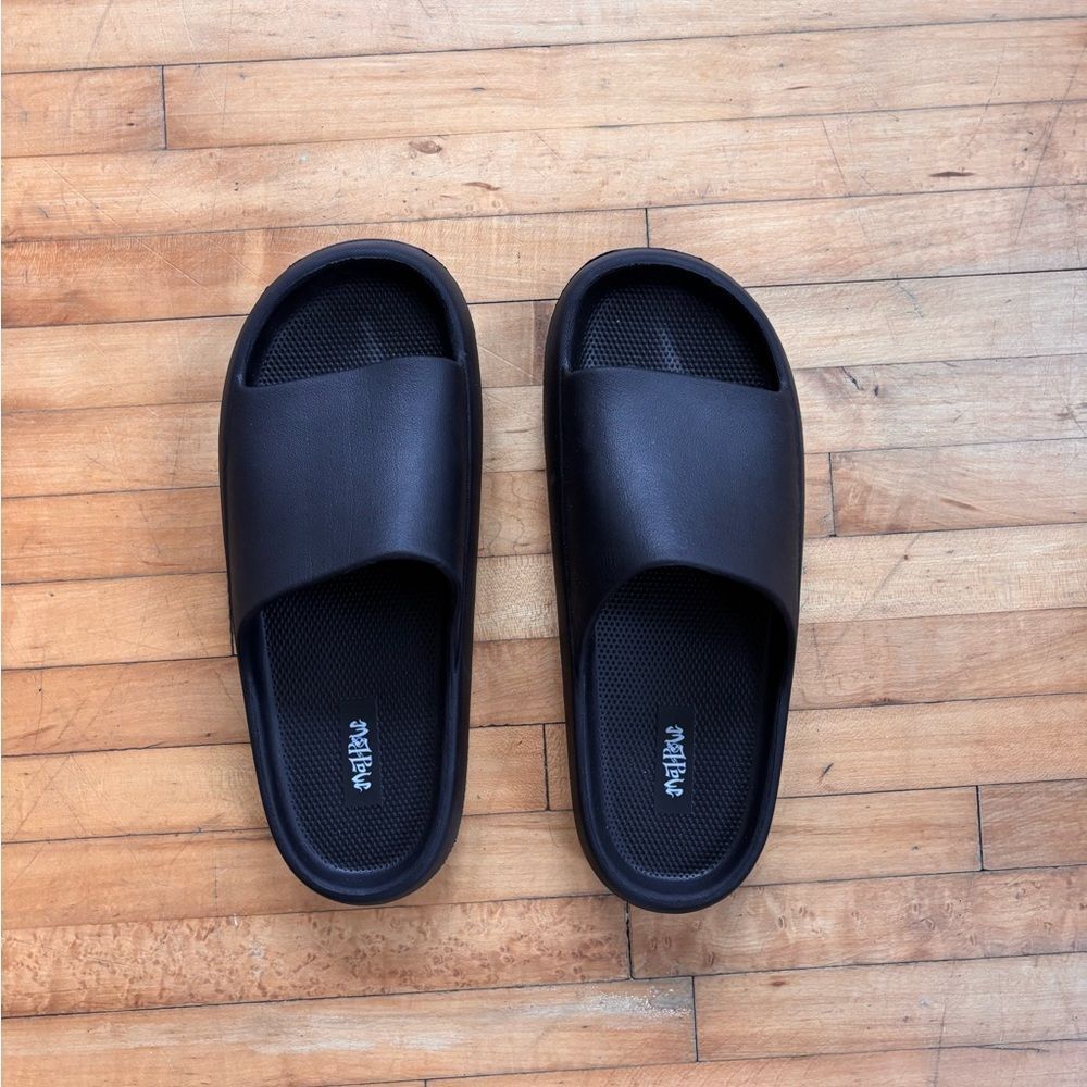 Black Slide Sandals